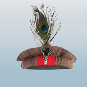 brown-cap-with-feather-and-markhor-badge